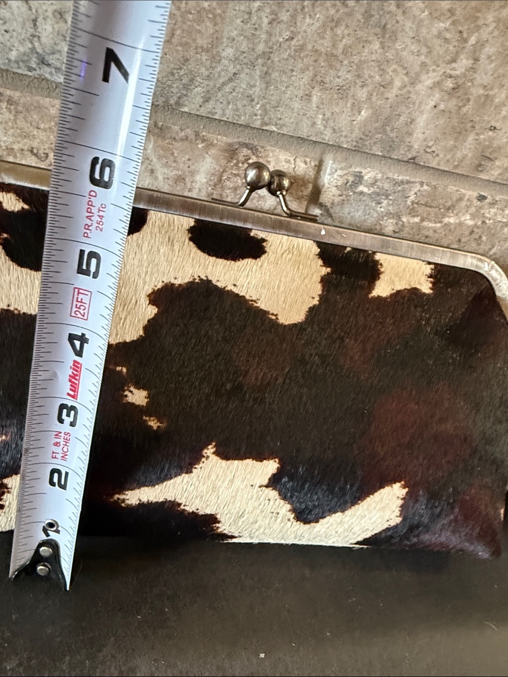 Patricia Nash Cowhide Frame Clutch / Crossbody and Coin Purse Set - Picture 7 of 10